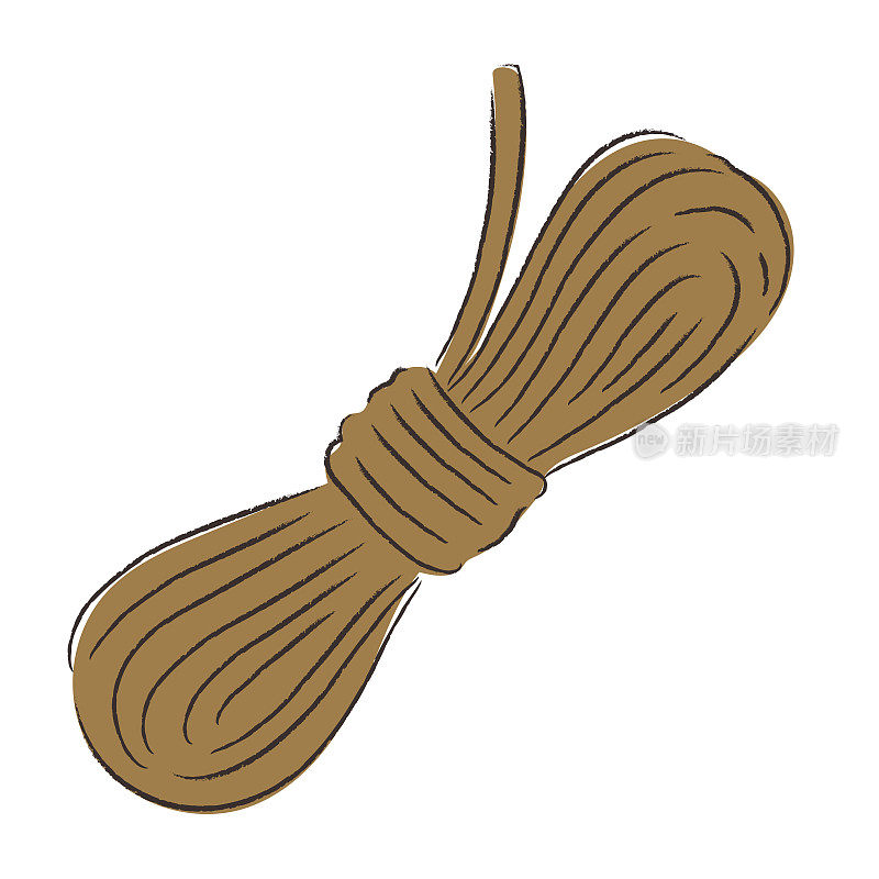 outdoor camp items rope illustration